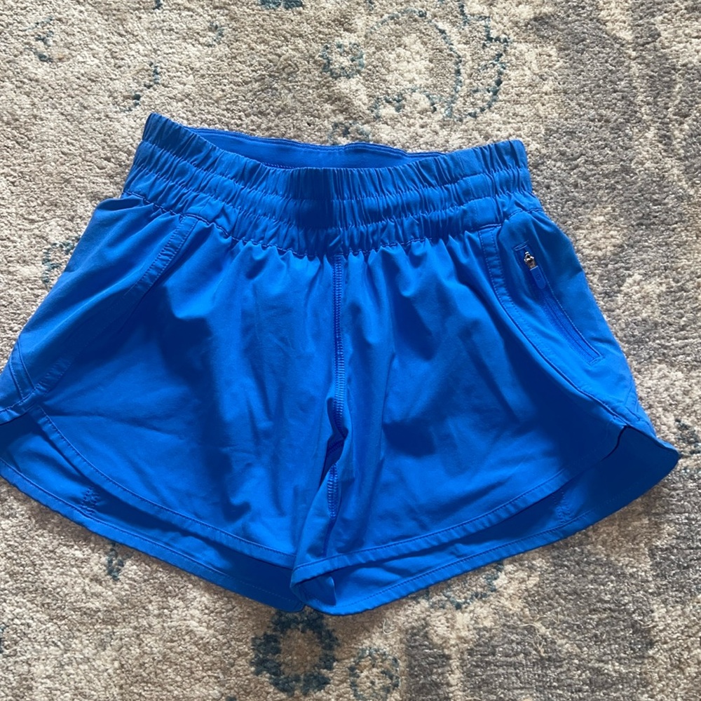 Lululemon blue Tracker Shorts size 4